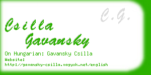 csilla gavansky business card